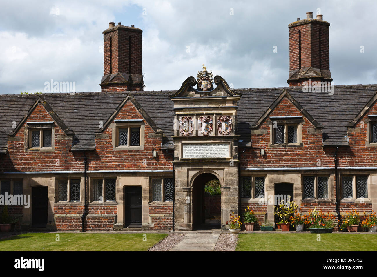 John Port Almshouses, Etwall, Derbyshire, England Stock Photo