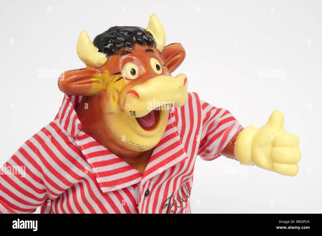 Bendy Bully toy, mascot of the Bullseye TV programme. Stock Photo
