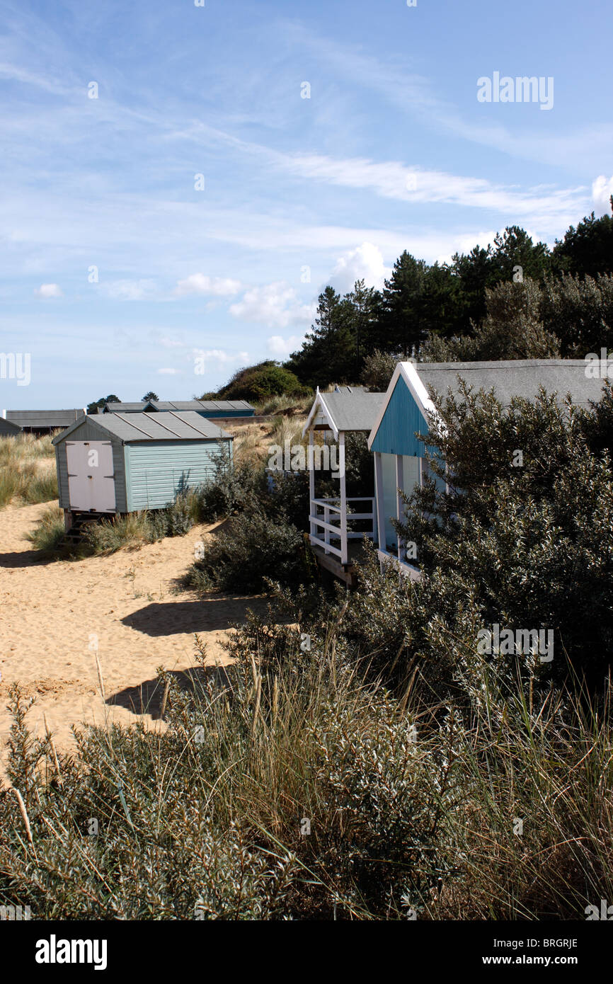 BEACHFRONT BEACH HUTS AT OLD HUNSTANTON. NORTH NORFOLK UK Stock Photo Alamy