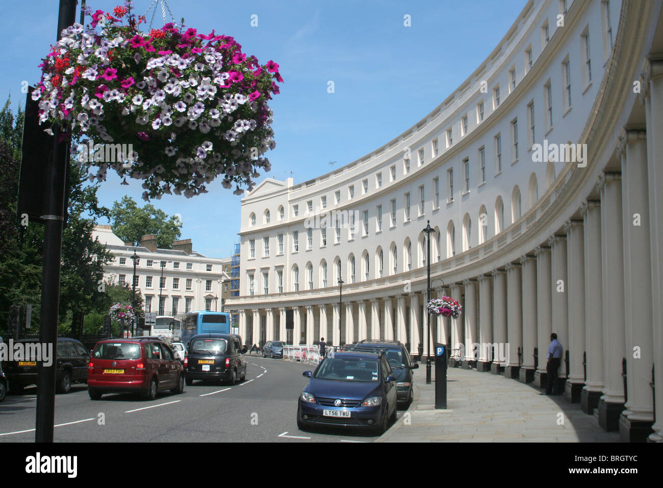 Residential flats in Park Crescent, Westminster, London, England, UK