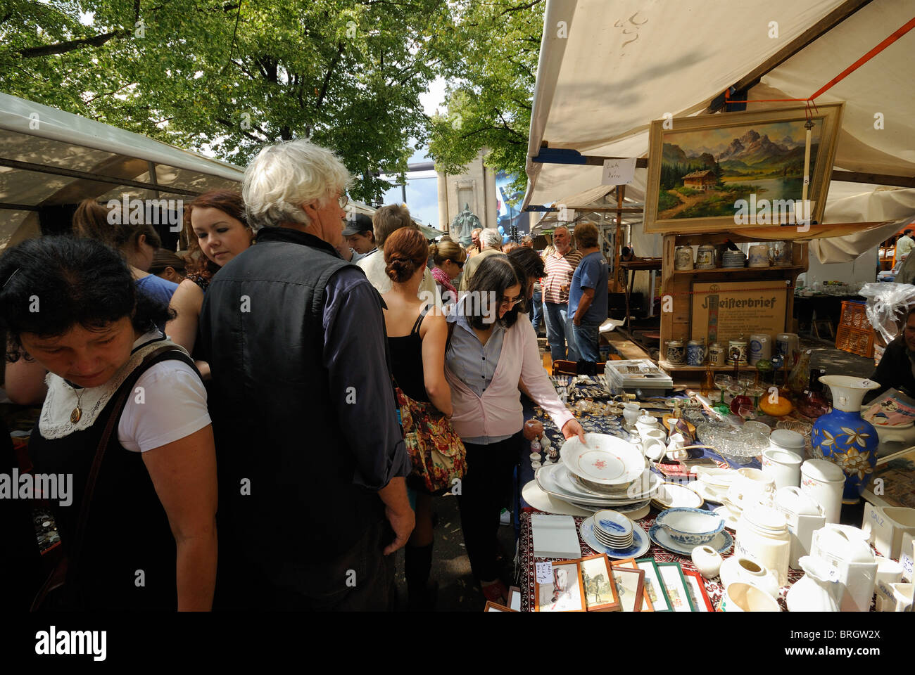 Flea market, Strasse des 17. Juni, 17th June Street, famous and traditional flea market, Charlottenburg, Berlin, Germany, Europe Stock Photo