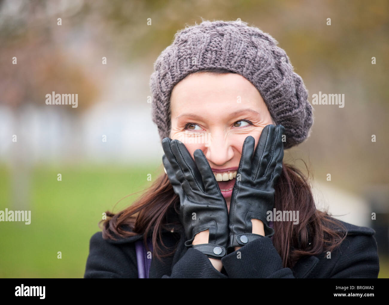 Wool coat woman mature hi-res stock photography and images - Alamy