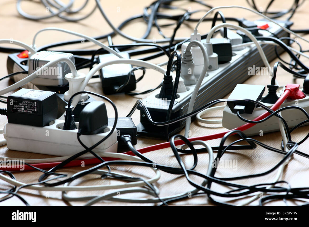 Home Electrics Multi Socket Power Lines Plug Board Plugs And Stock Photo Alamy