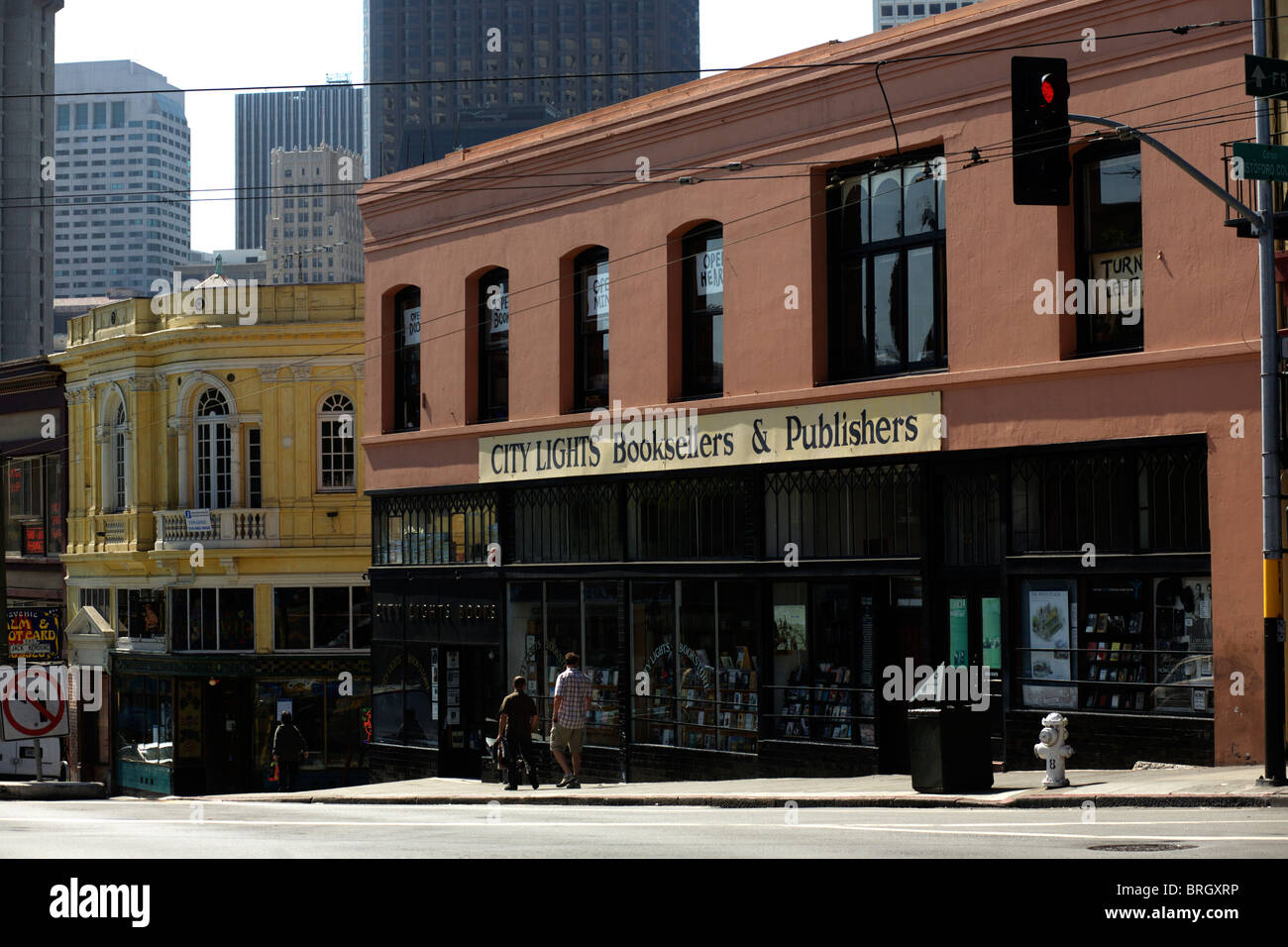 The City Lights Bookstore in North Beach in San Francisco in California