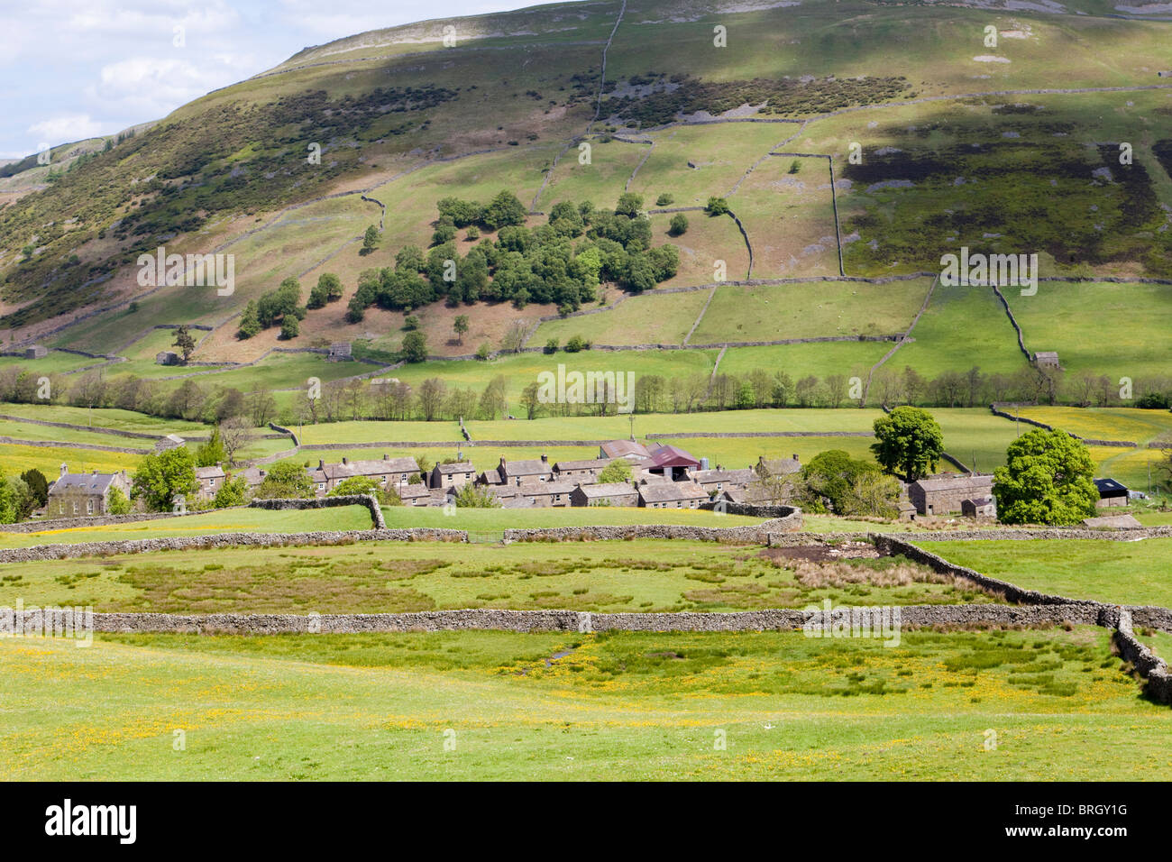 The Yorkshire Dales National Park village of Thwaite, Swaledale, North Yorkshire Stock Photo