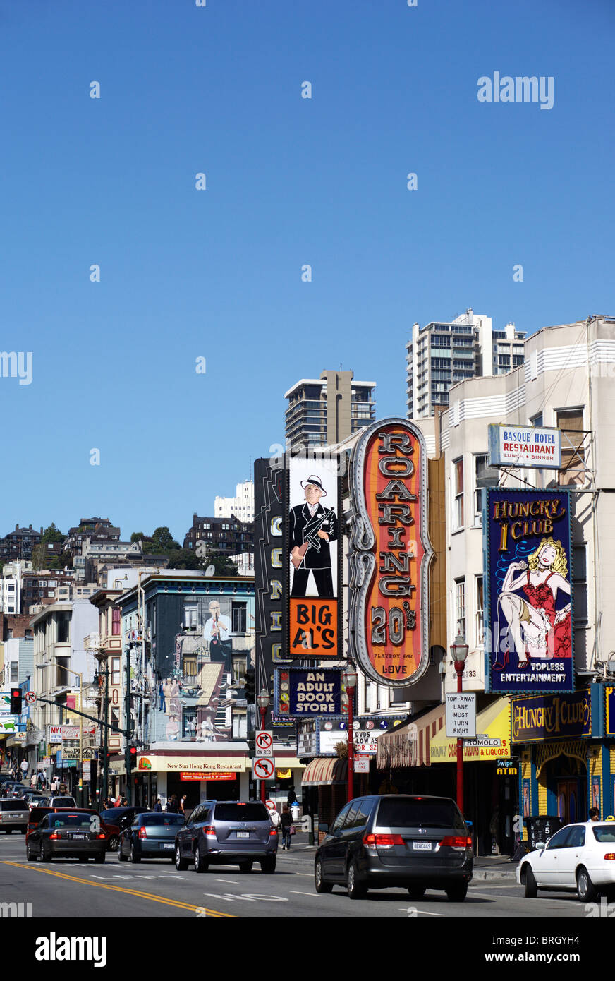 Adult theatres and strip clubs in North Beach in San Francisco in  California, United States Stock Photo - Alamy