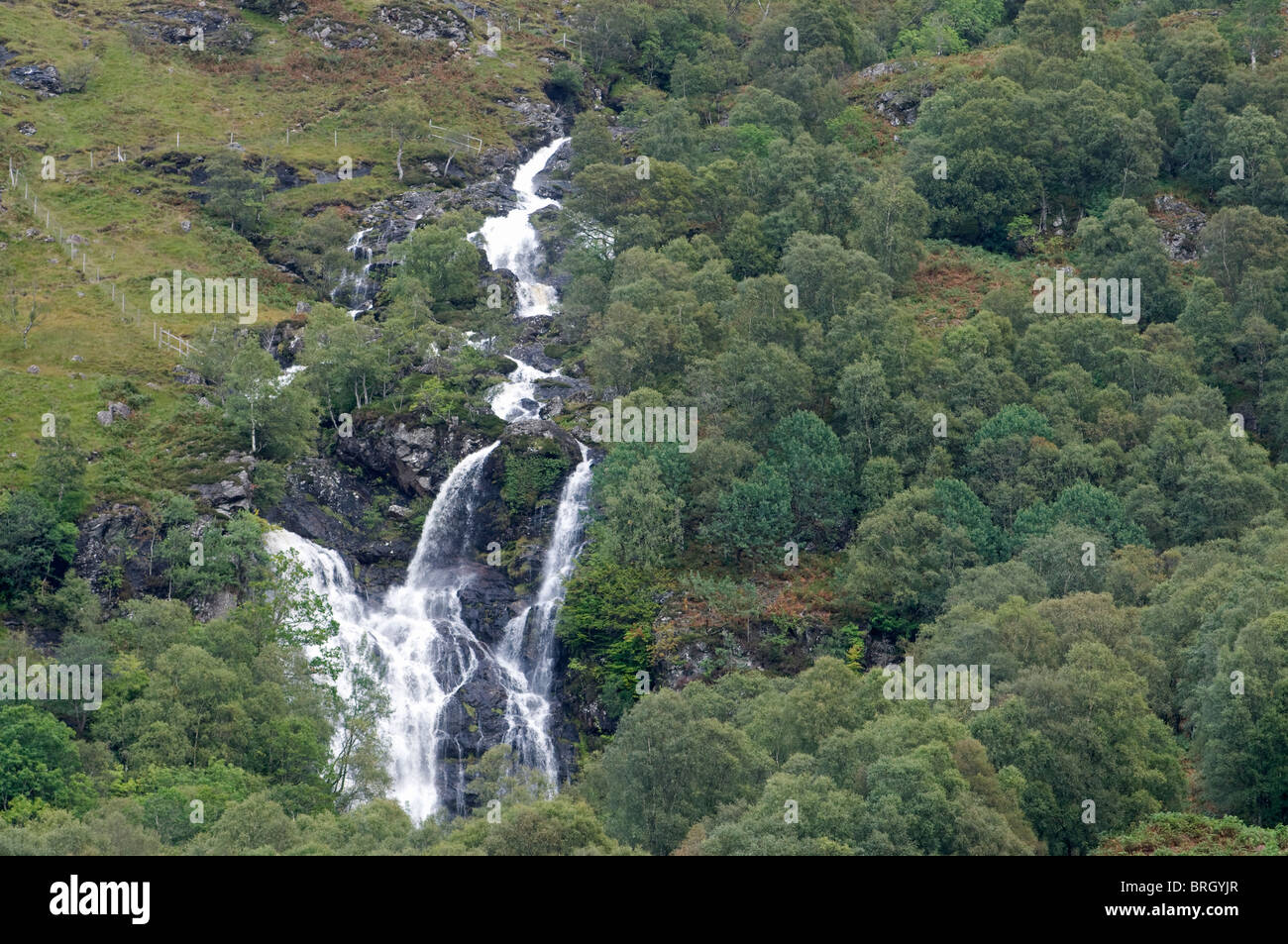 Falls of Falloch Glen, Falloch Loch, Lomond, Argyll and Bute. Strathclyde. Scotland.  SCO 6784 Stock Photo