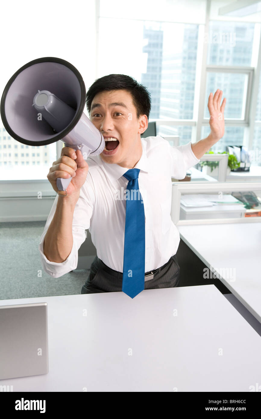Getting loud in the office Stock Photo Alamy