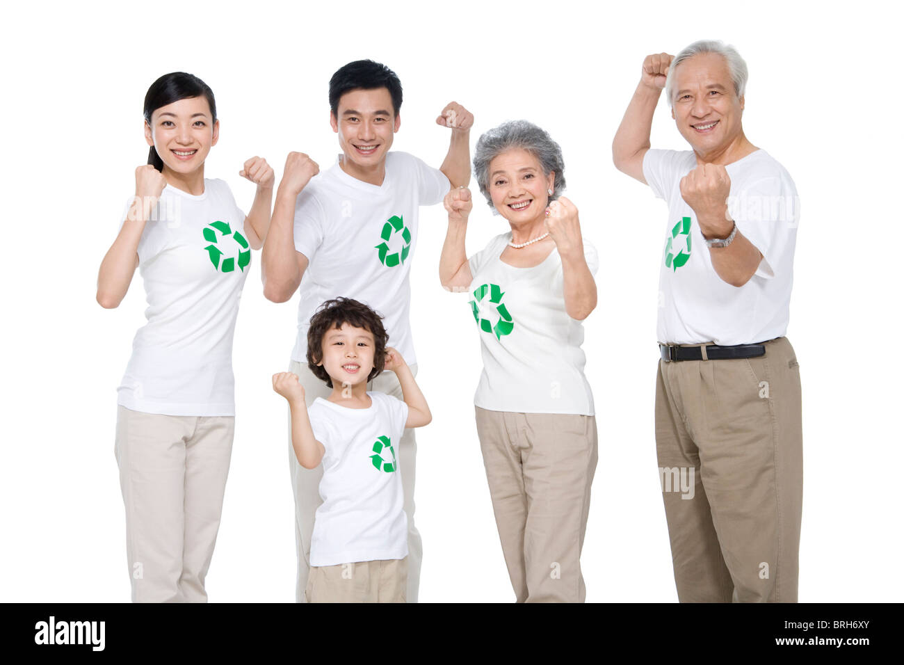 Portrait of an ecofriendly family Stock Photo Alamy