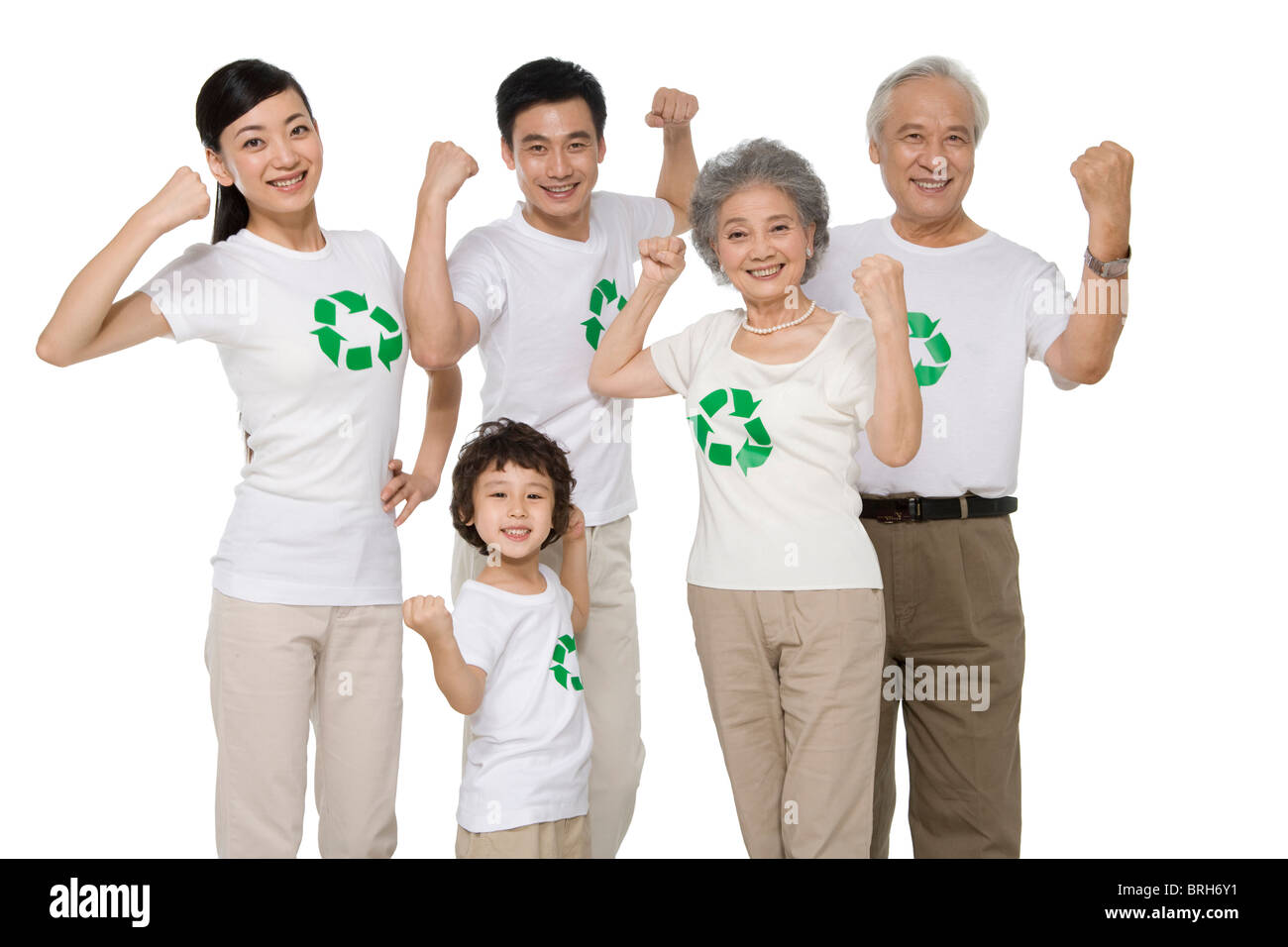 Curated visual reference: Gallery Detail: Portrait Of An Eco Friendly Family Stock Photo