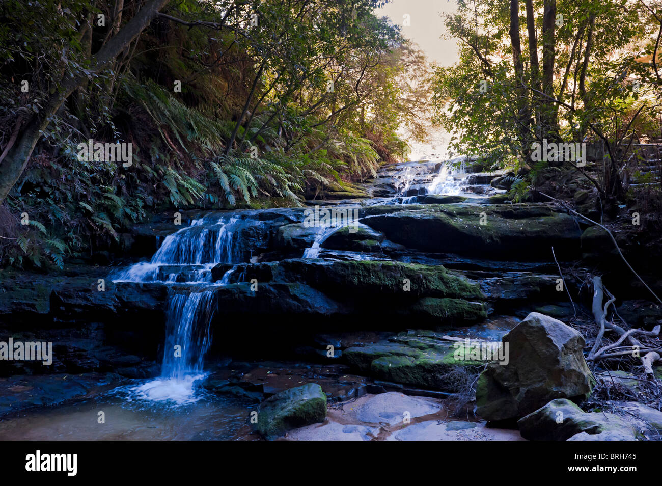 Waterfall, The Blue Mountains, Australia Stock Photo
