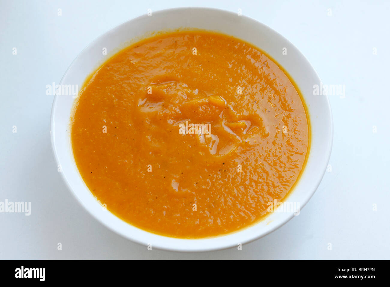 A bowl of home cooked vegetable soup. Stock Photo