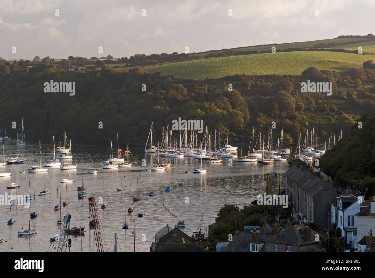 Polruan Fowey Harbour And Estuary Cornwall England Uk Stock Photo