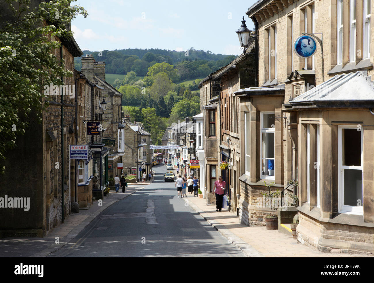 Pateley Bridge is a typical market town in Nidderdale, North Yorkshire Stock Photo