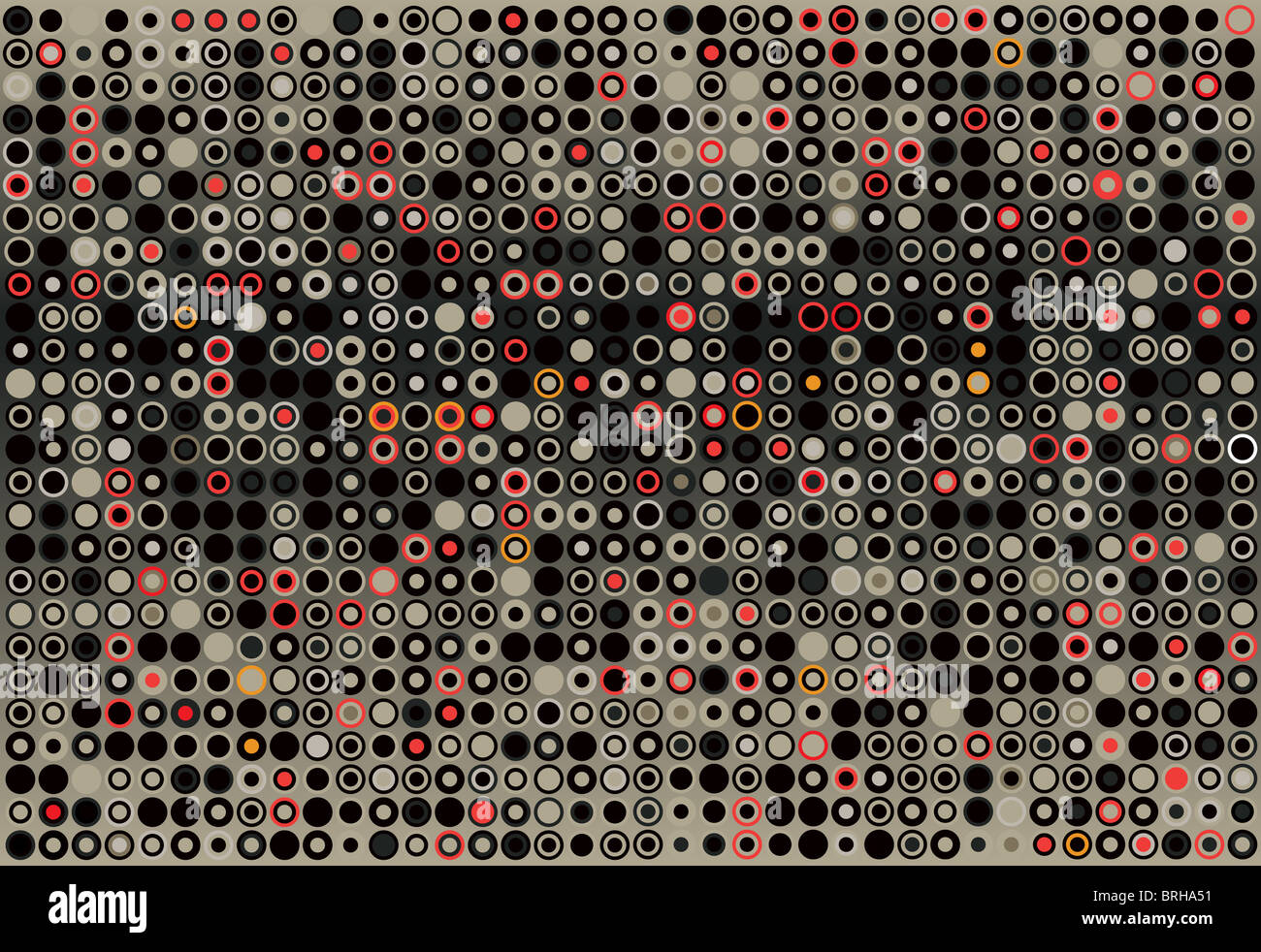 Abstract illustration background of gray and red dots Stock Photo