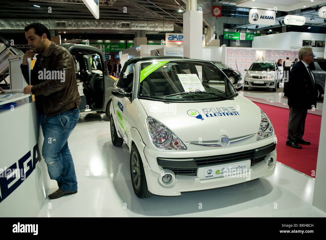 Paris, France, Paris Car Show, Small Electric Cars, "Mega Corp." Front