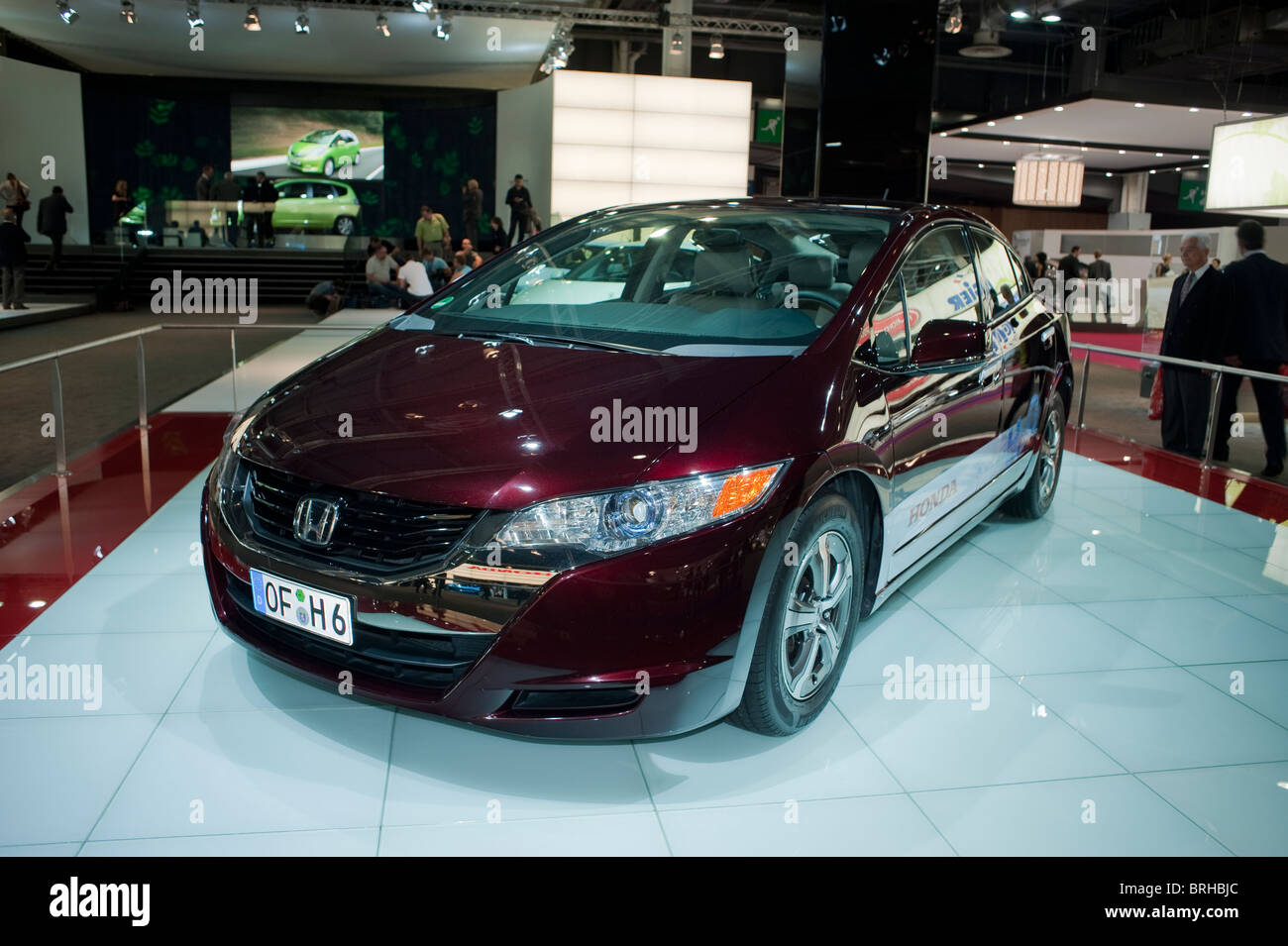 Pa-ris, France, Car Show Electric Car, Honda Jazz, 'FCX Clarity' on display Trade Fair Stock Photo
