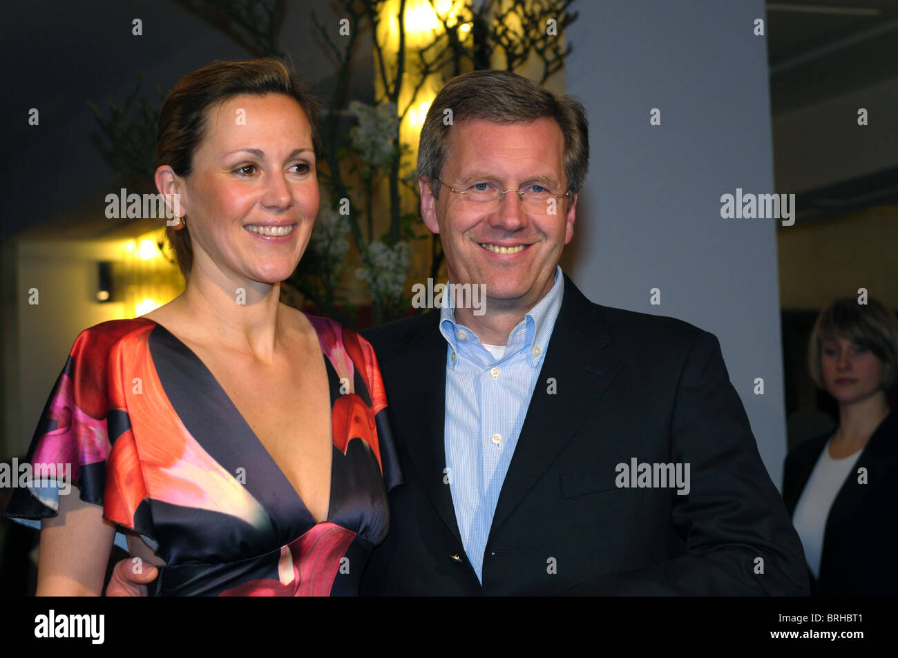 BETTINA WULFF & CHRISTIAN WULFF PRESIDENT OF GERMANY & WIFE 07 February 2009 BERLINALE PALAST BERLIN GERMANY Stock Photo