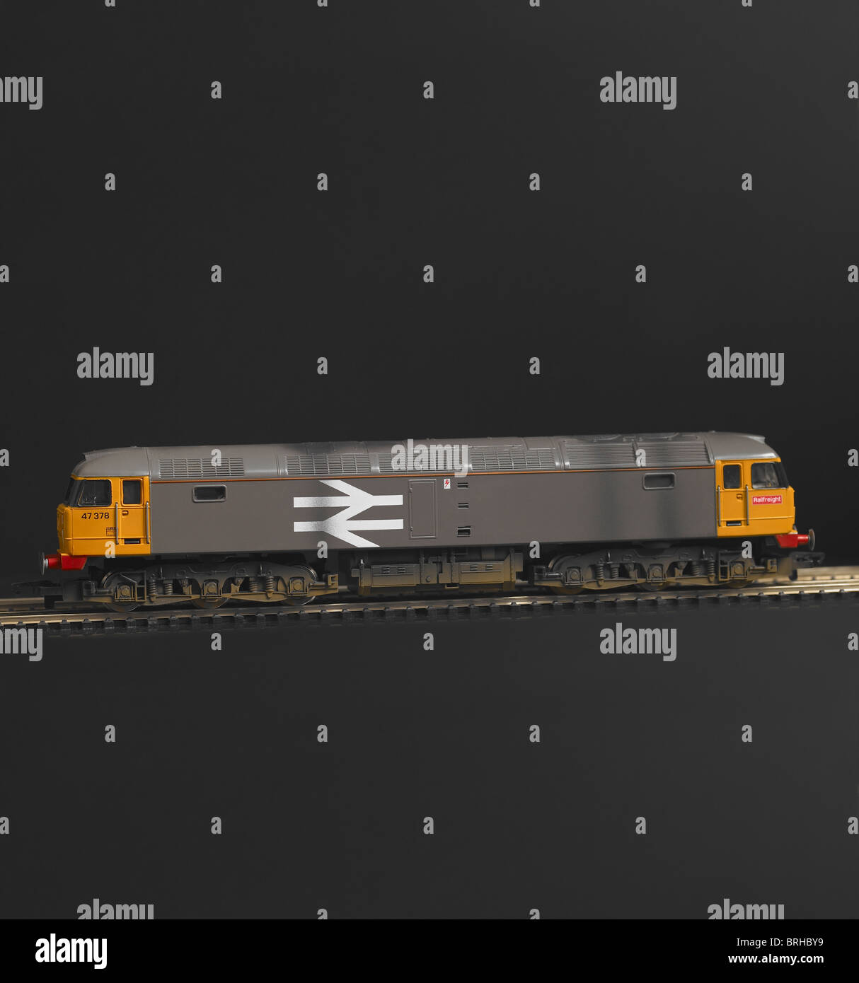 Class 47 Diesel Locomotive, BR Railfreight Livery Stock Photo