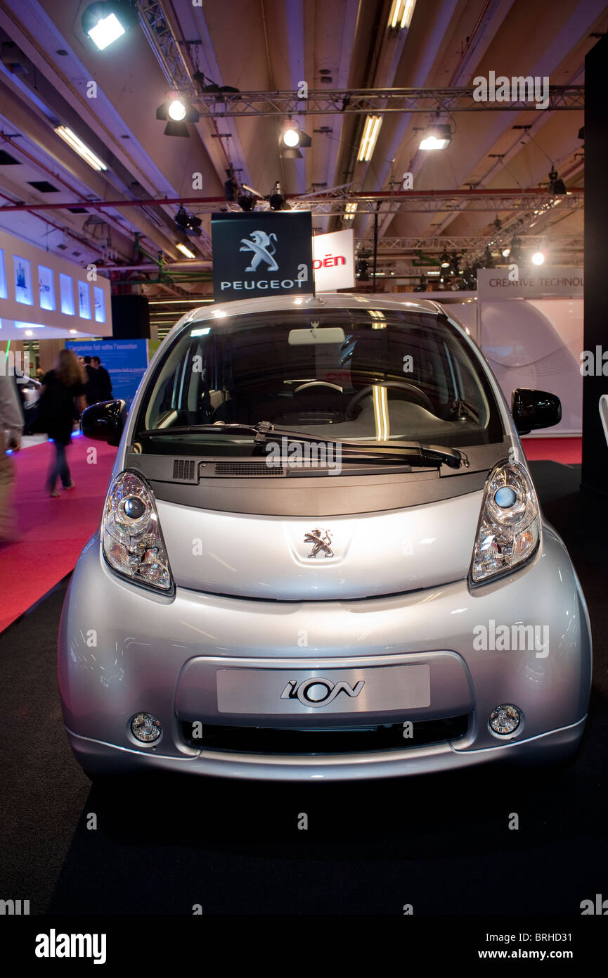 Paris, France, Display, Paris Car Show, French Electric Cars, for sale, front, Peugeot, 'Ion' Stock Photo