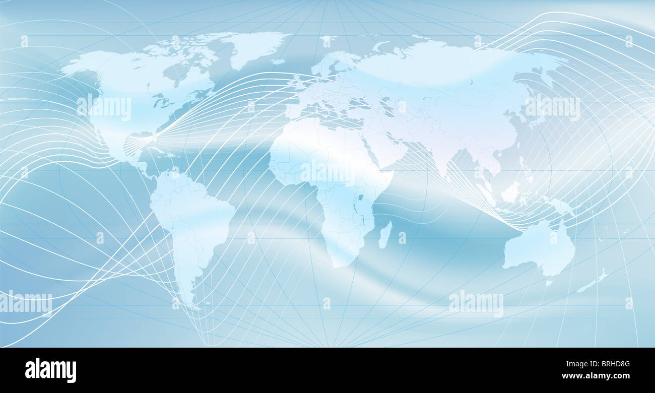 Illustration of the world. An abstract representation of global communications Stock Photo