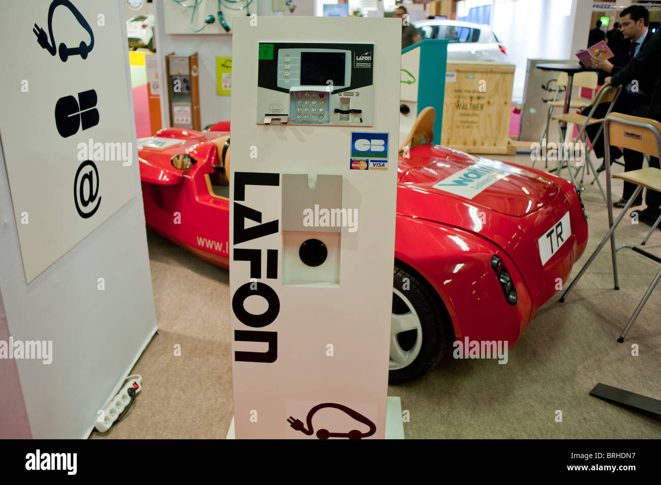 Paris, France, Paris Car Show, Electric Car Chargers, Credit Card