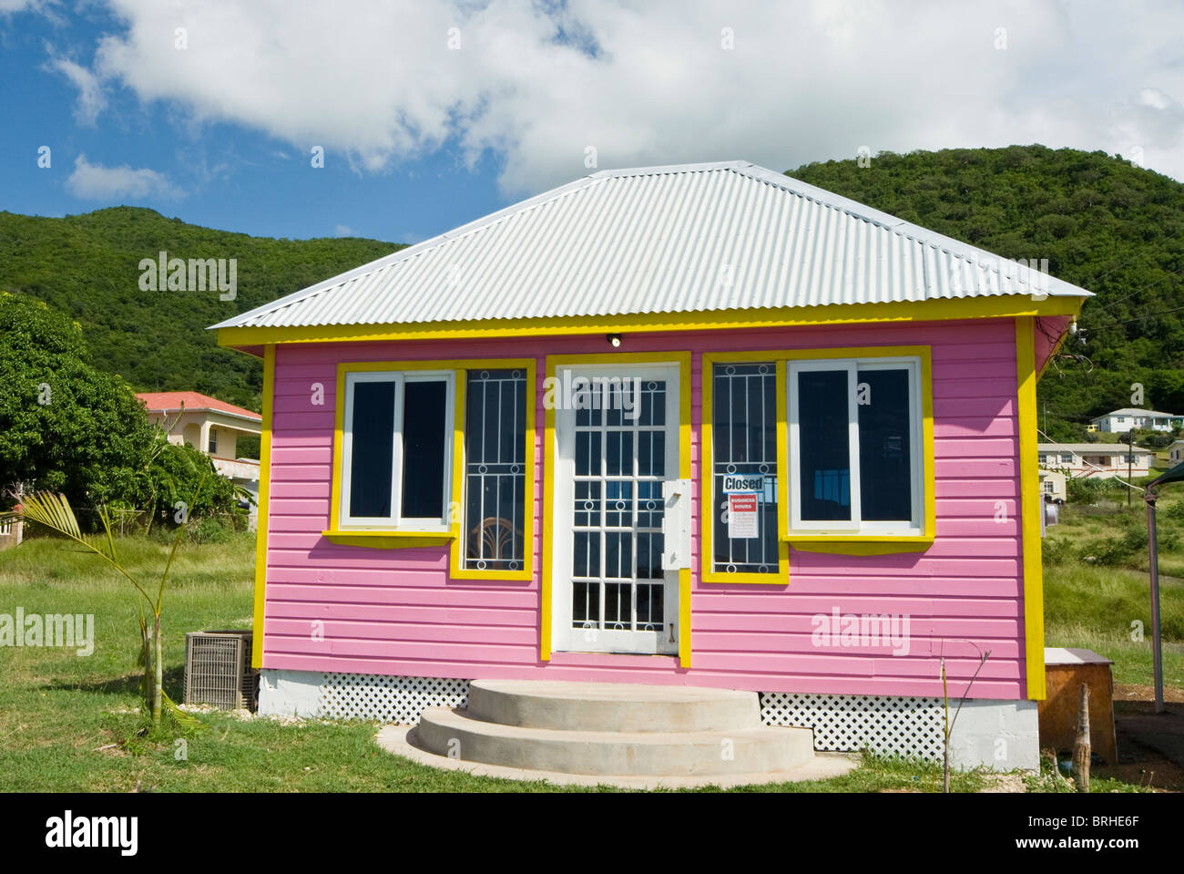 House, Morris Bay, Antigua, West Indies, Caribbean, Central America Stock Photo