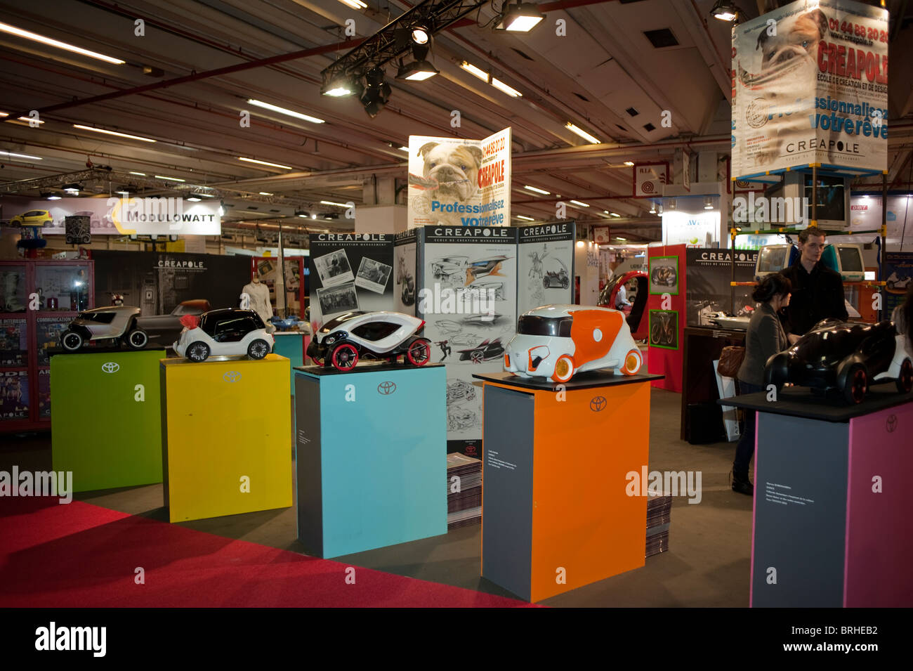 Paris, France, Paris Car Show, Concept Car Models, Creapole University, France; Green Tech Stock Photo