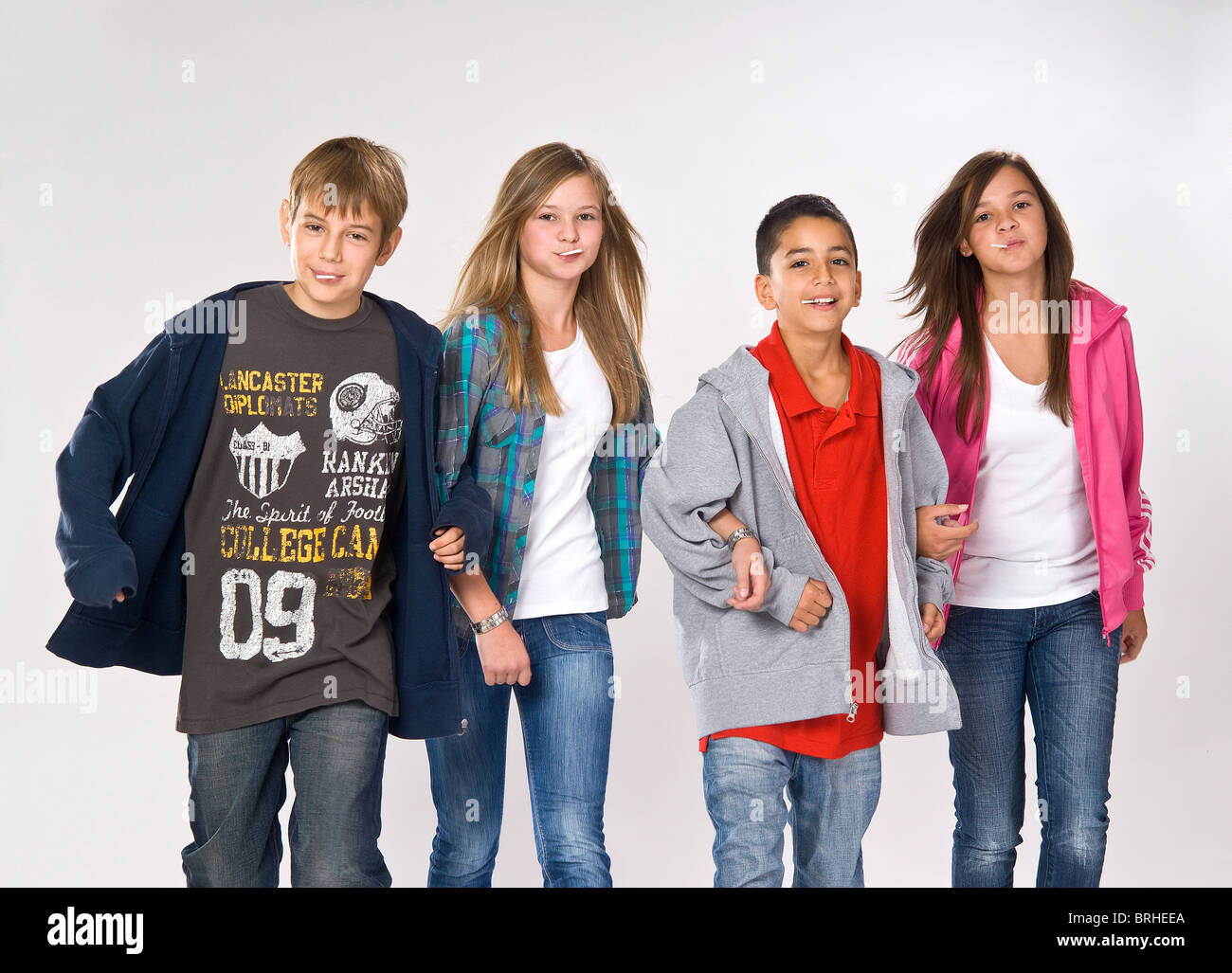 Group only girls pre teen hi-res stock photography and images - Alamy