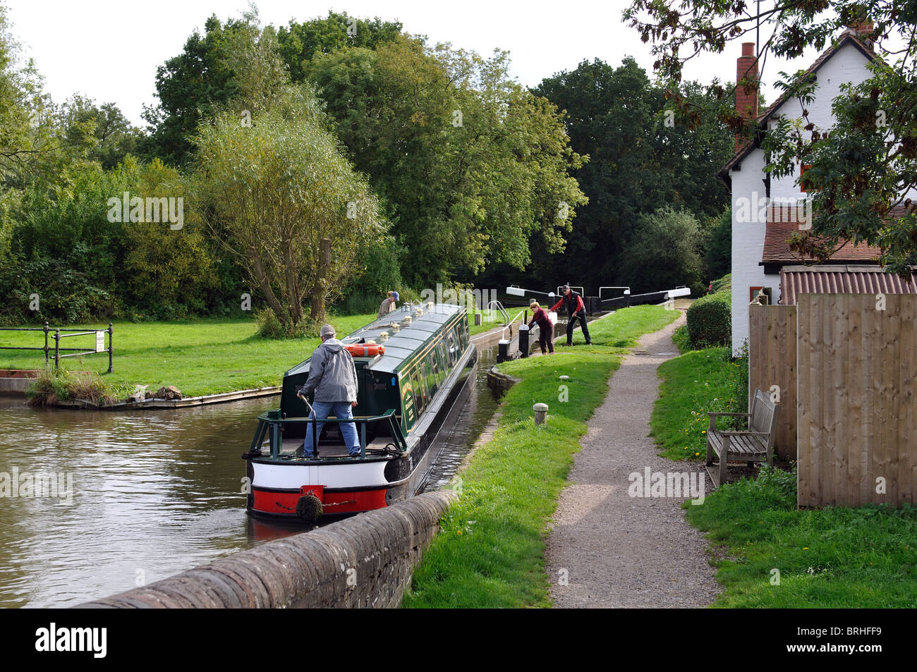 StratforduponAvon Canal at Kingswood Junction, Lapworth, Warwickshire, England, UK Stock Photo
