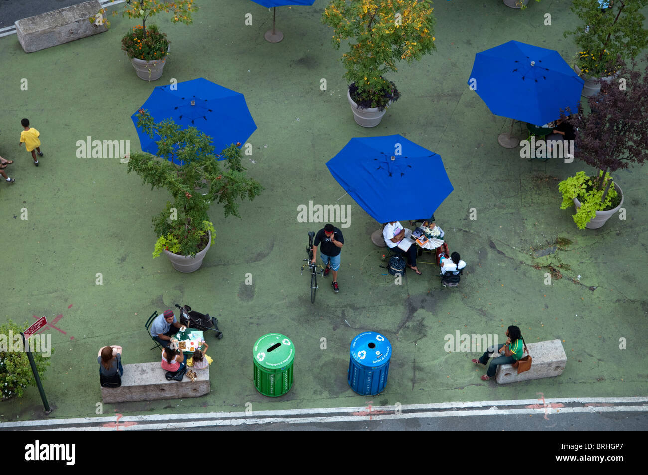 A public space in the Brooklyn neighborhood of Dumbo in New York Stock Photo