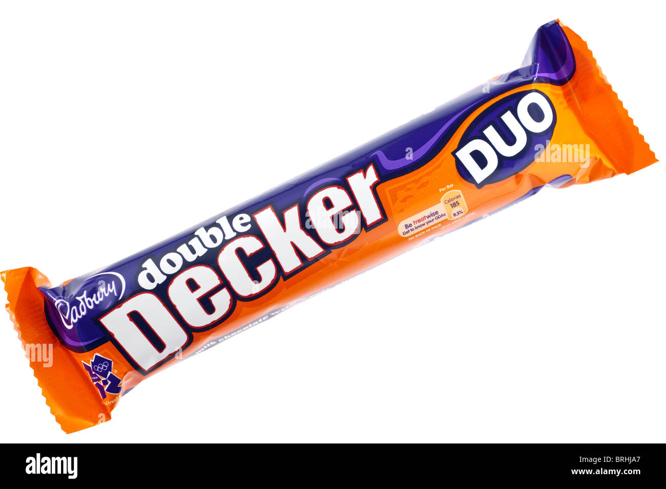Cadbury double decker duo chocolate bar with wrapper Stock Photo