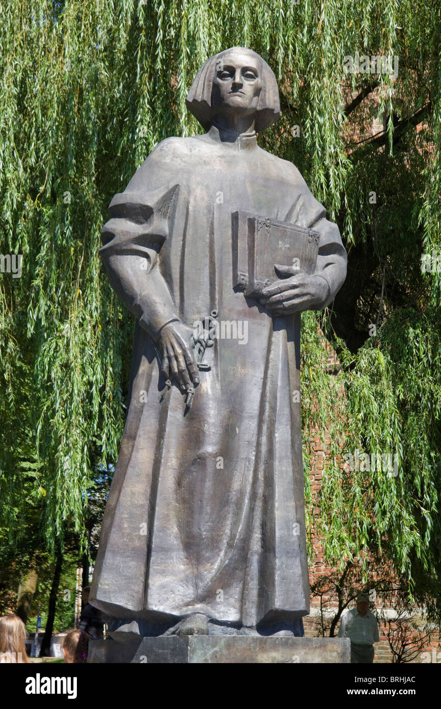 Statue of Jurij Drohobycz, Drohobych, Drohobycz, Lviv/ Lvov Oblast, Western Ukraine Stock Photo