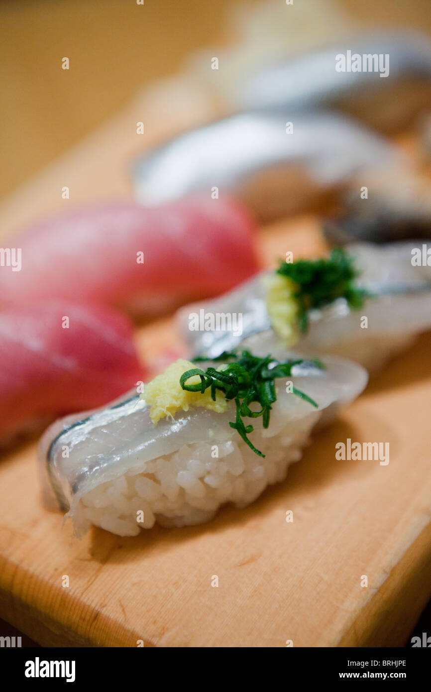 Sushi, Tokyo, Kanto Region, Honshu, Japan Stock Photo