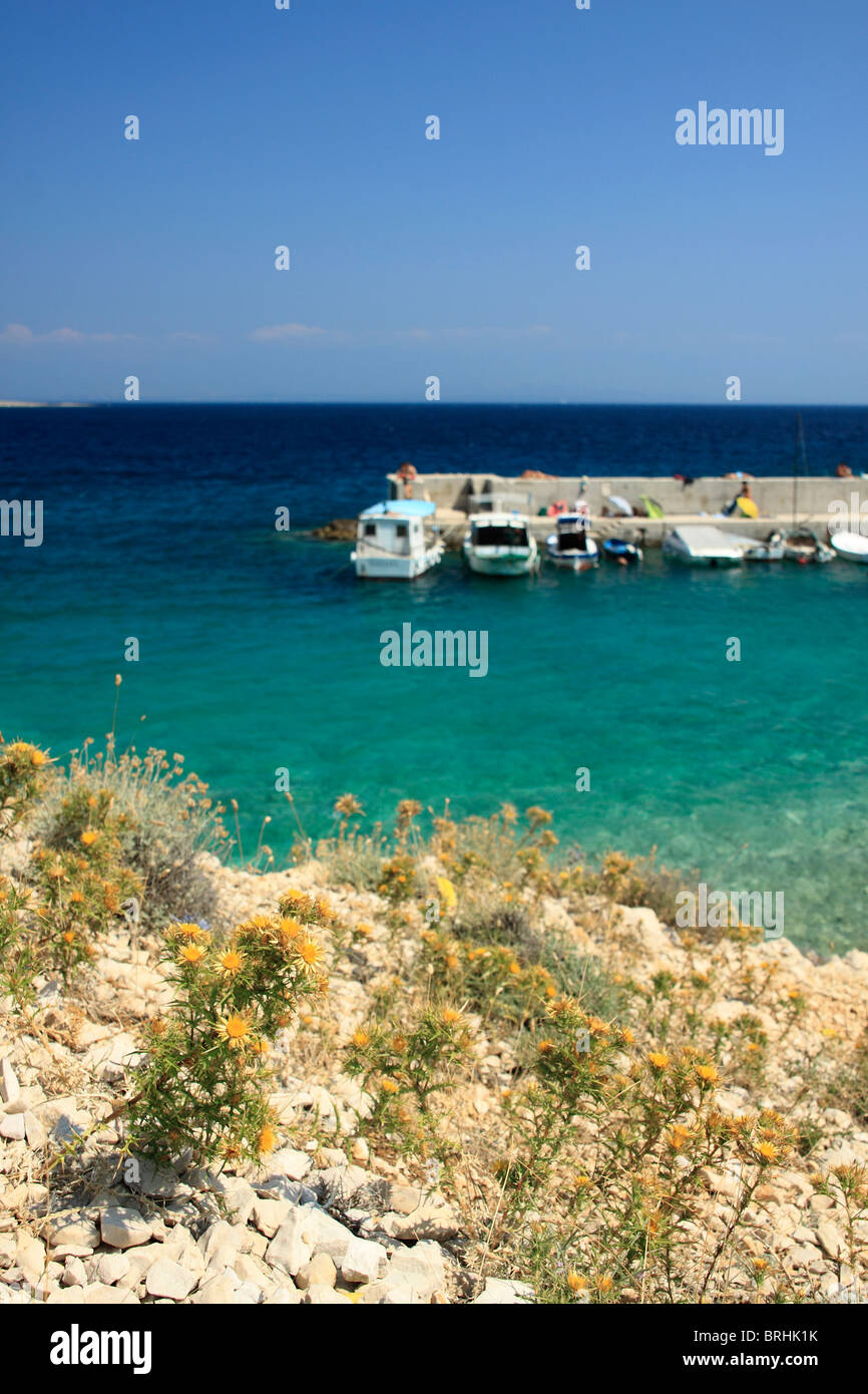 Koromacna Bay near Belej village on Cres Island, Croatia Stock Photo