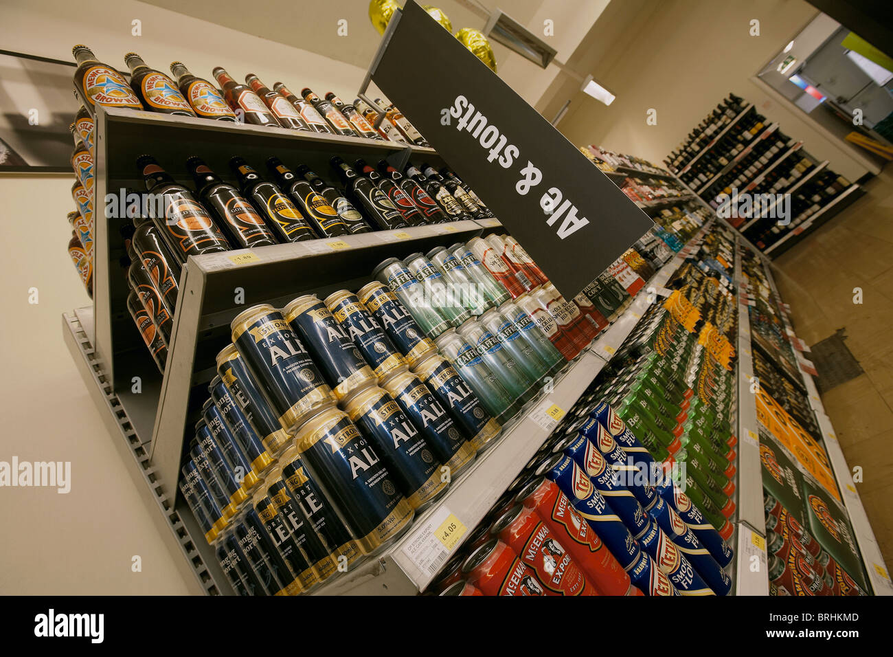 Selection cans bottles beer sale hires stock photography and images