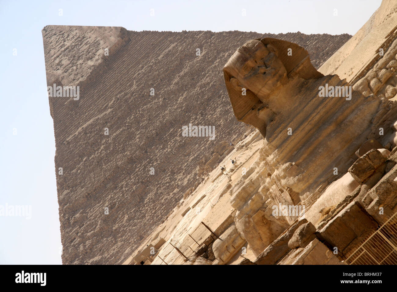 The Sphinx and the pyramids in Egypt. Stock Photo