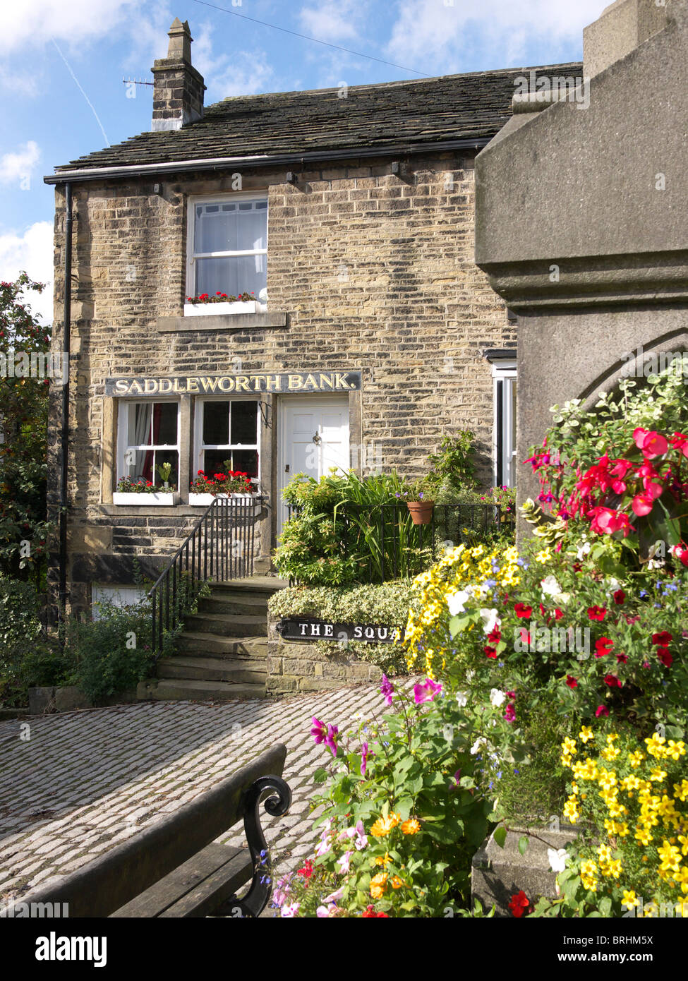 The Square, Dobcross village, Saddleworth,Lancashire,England,UK Stock