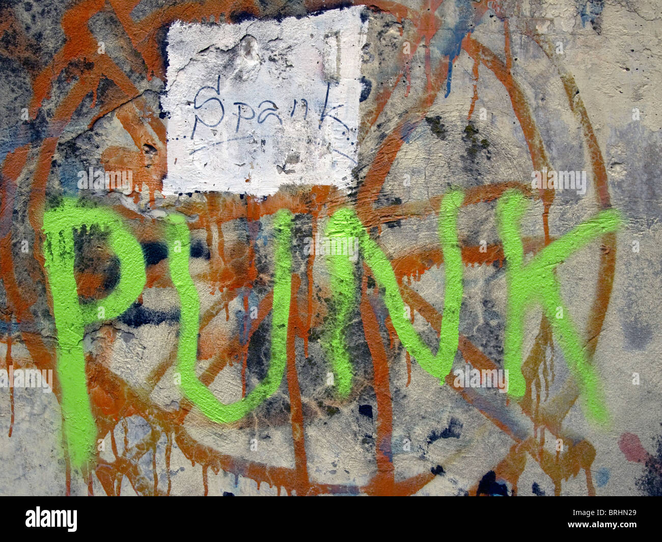 Punk graffiti Stock Photo