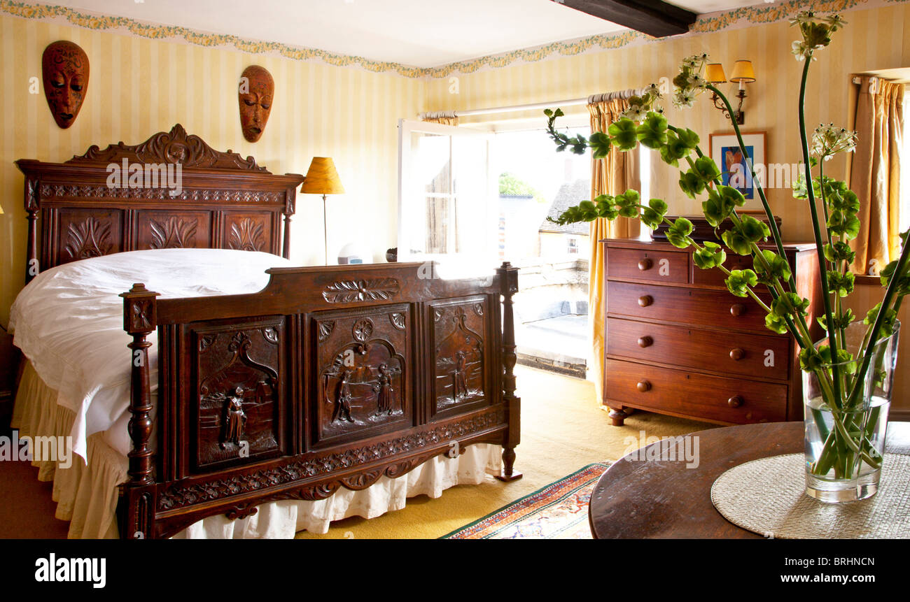 Traditional Country Bedroom Antique Furniture Stock Photos