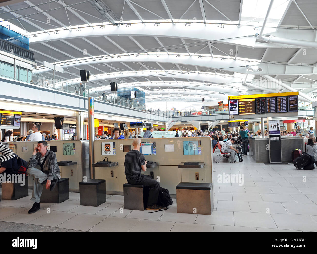 The departures hall in Heathrow's Terminal 5 Stock Photo Alamy