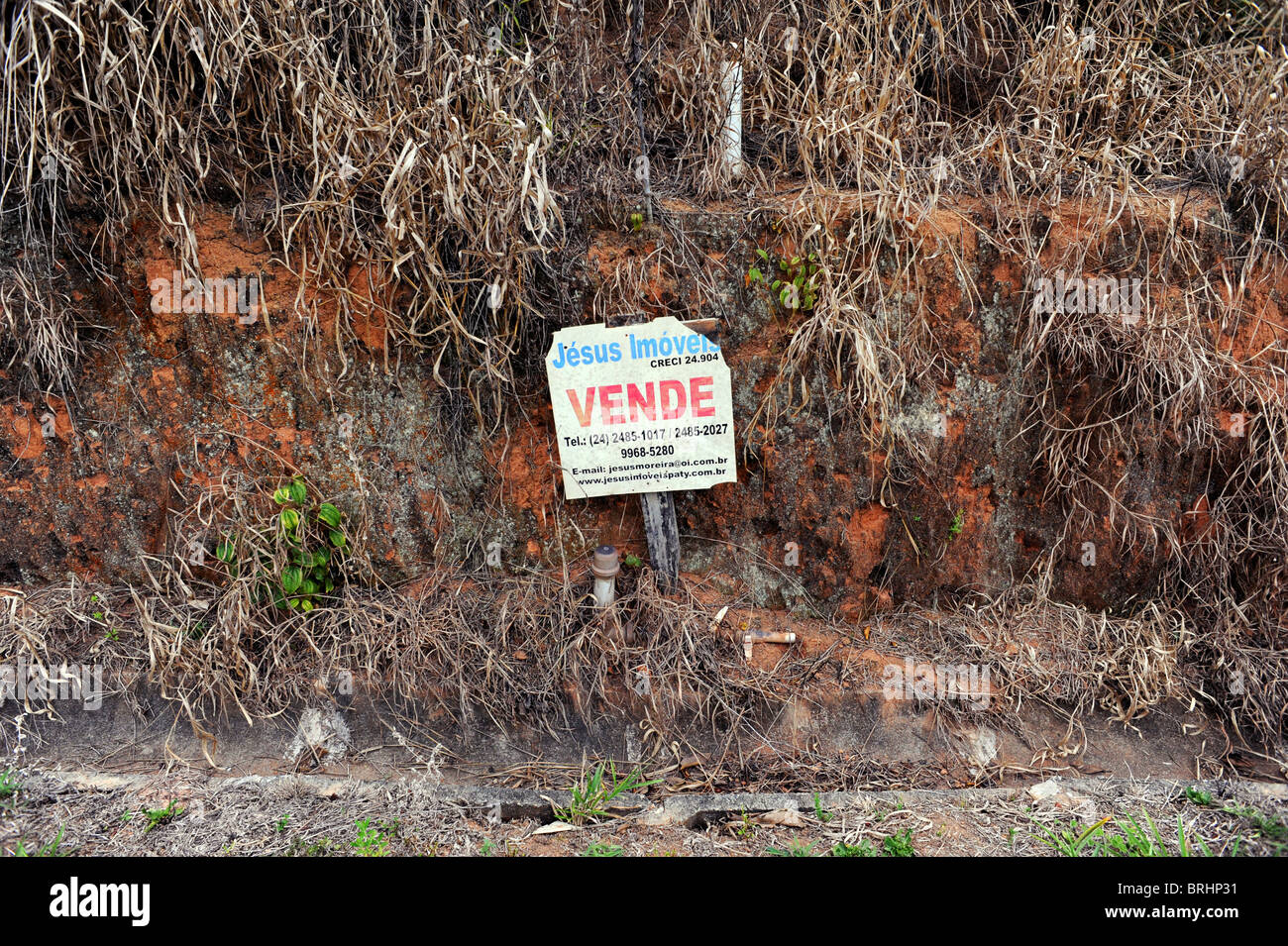 Land for sale sign Brazil Stock Photo Alamy