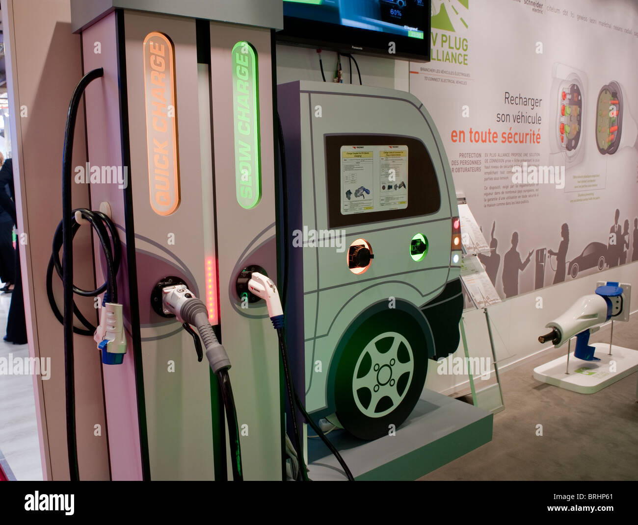 Paris, France, Paris Car Show, Electric Car Chargers, Yazaki, Made in