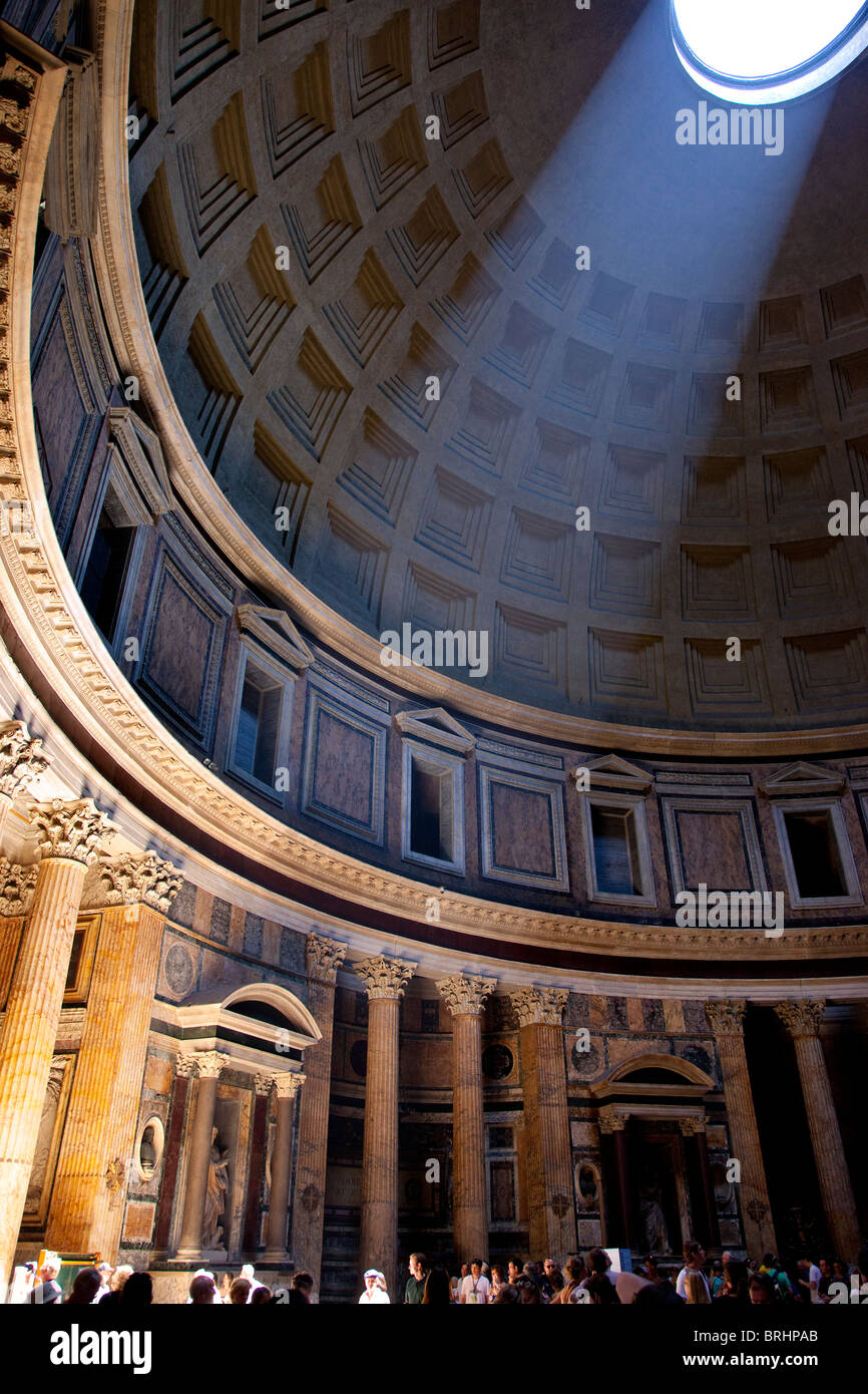 Interior of the Pantheon in Rome, Lazio Italy Stock Photo