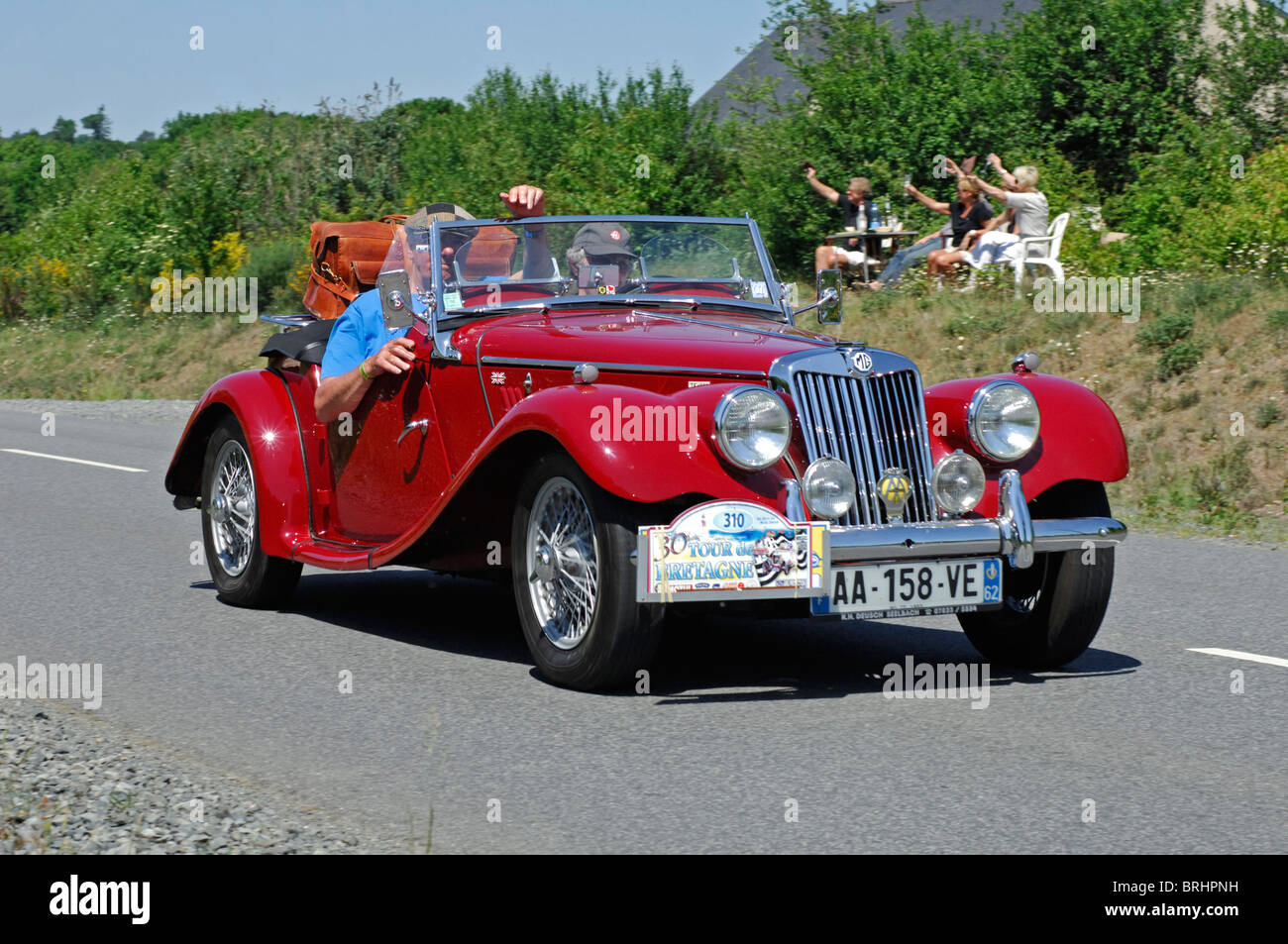 MGTF, 1955, in the Tour de Bretagne Classic car rally 2010, Cotesd