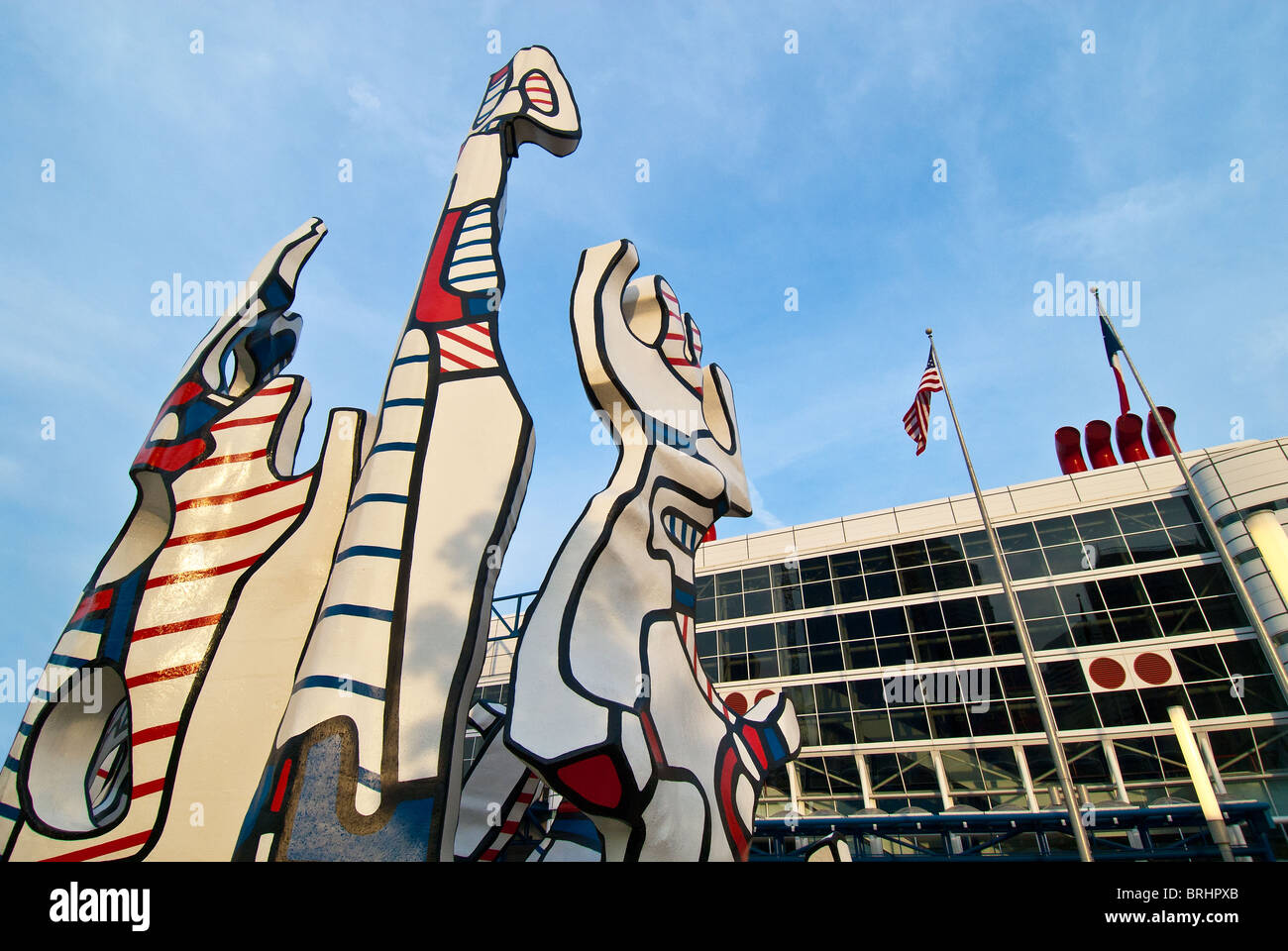 'Monument Au Fantome' sculpture by Jean Dubuffet (1901-1985) at Discovery Green in Houston, Texas, USA Stock Photo