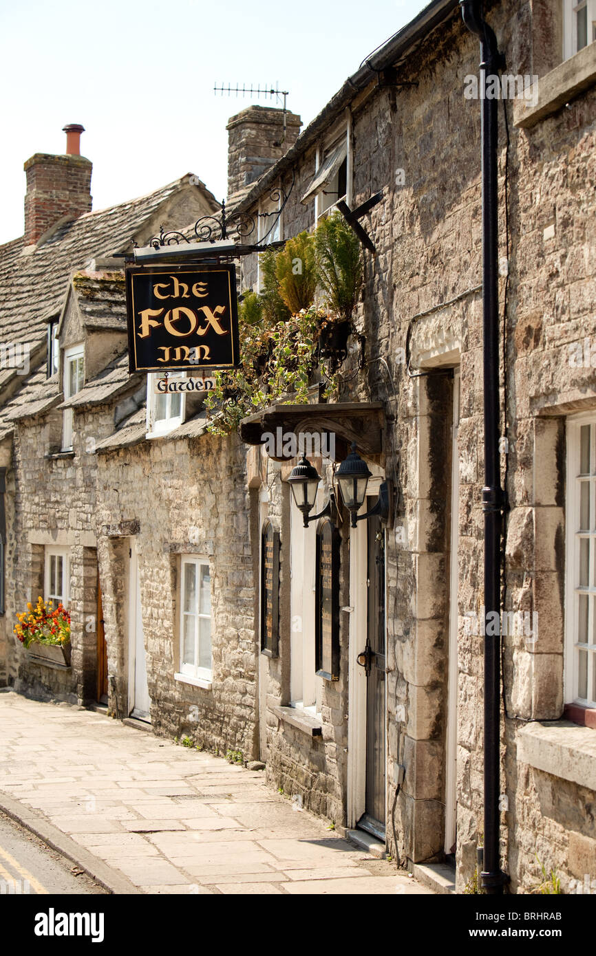 Corfe Castle village Dorset England Stock Photo Alamy