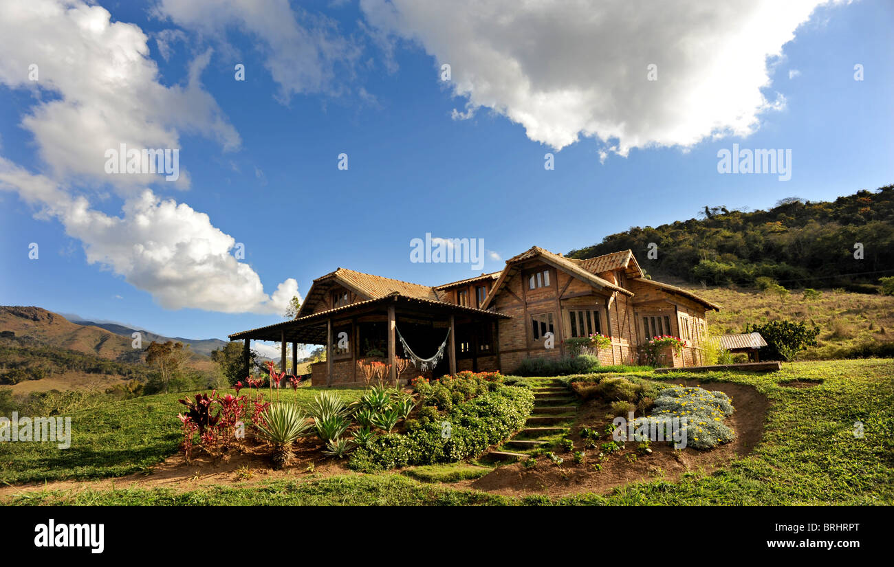 A newly built house in the mountains near Petropolis Brazil Stock Photo