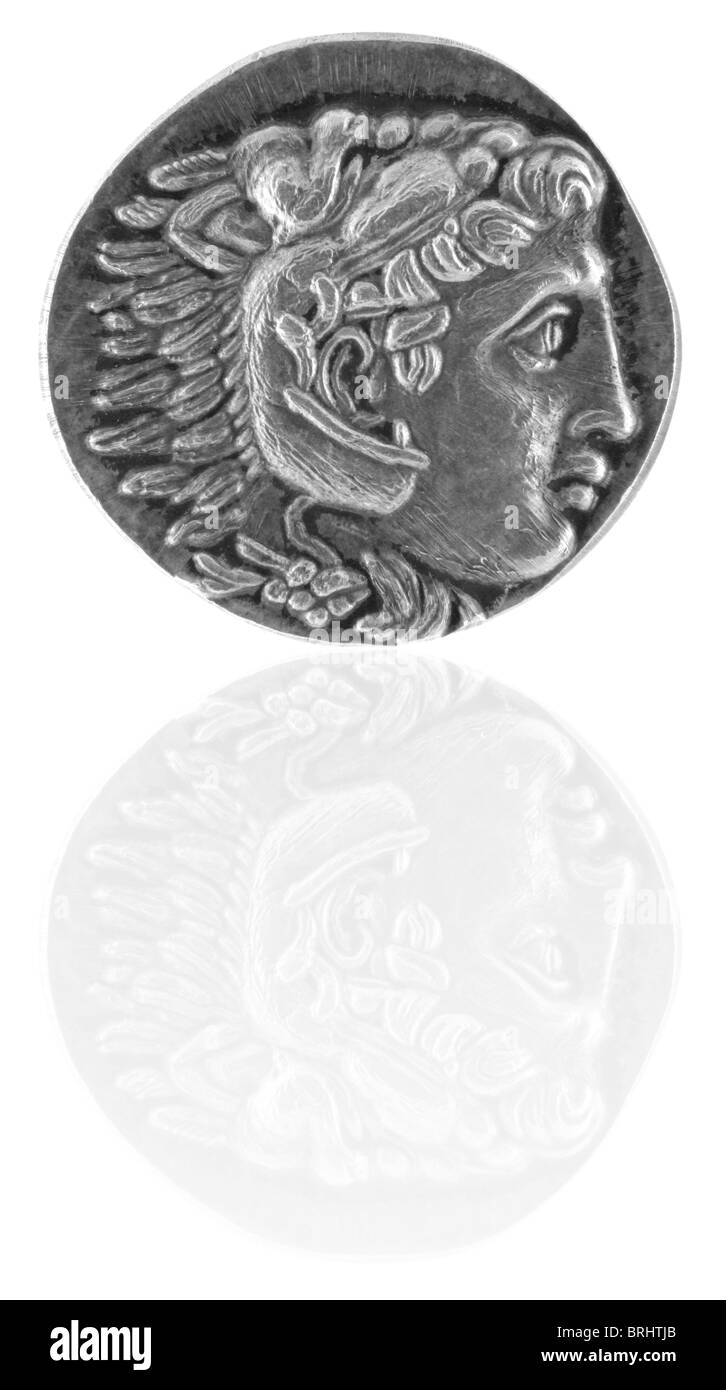Alexander the Great Ancient Greek Tetradrachm 315 BC Stock Photo