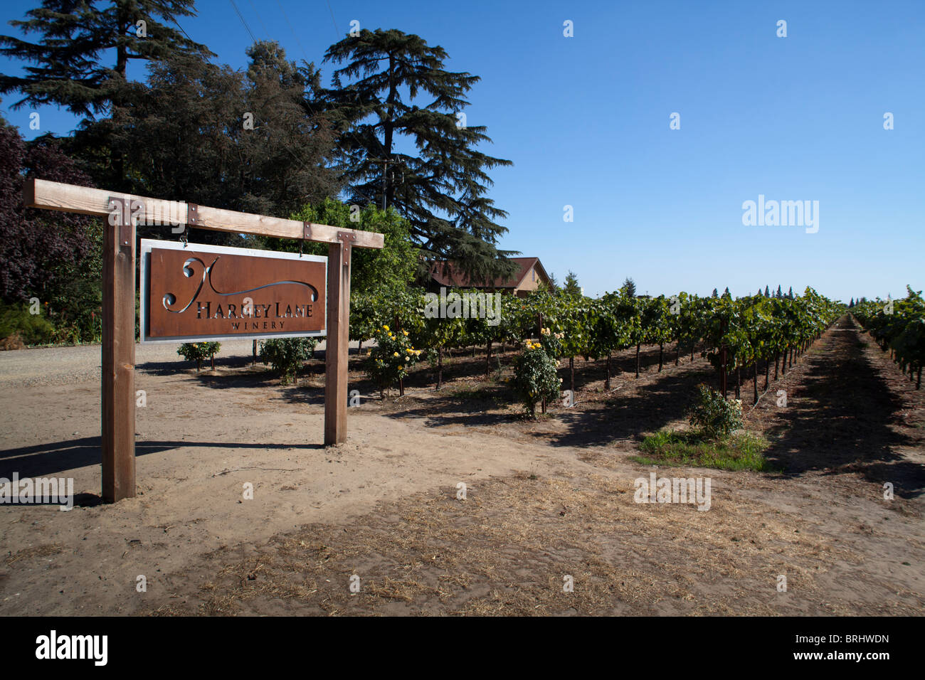 Harney Lane Winery in Lodi Wine Country California Stock Photo